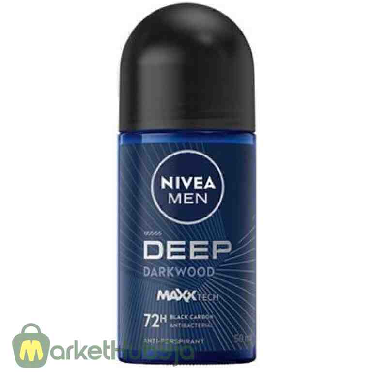 NIVEA MEN Deep Anti-Perspirant Roll-on, 72h Protection - 50ml (3-in-a-Pack)